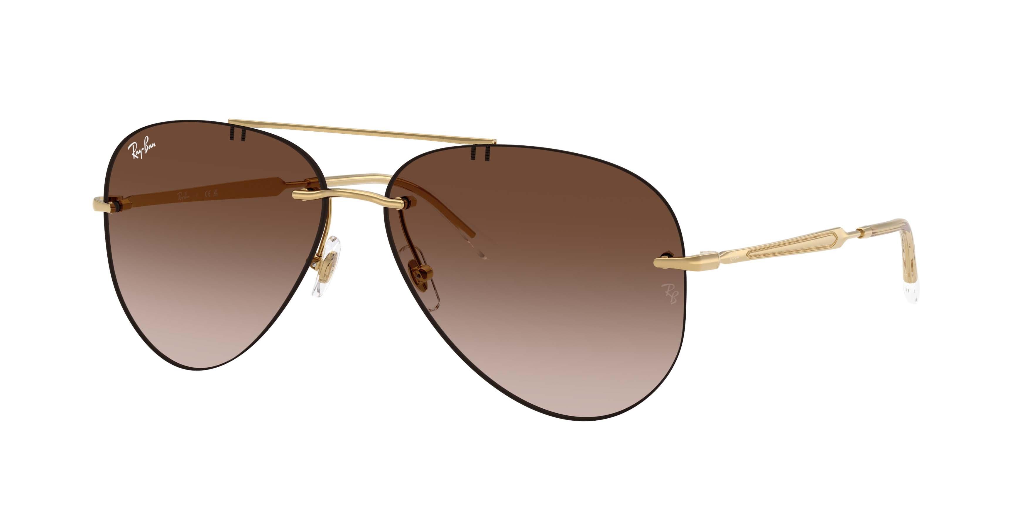 Ray-Ban RB3791 Light Brown Gradient Dark Brown Sunglasses - Polished Arista Gold - GOLD/BROWN